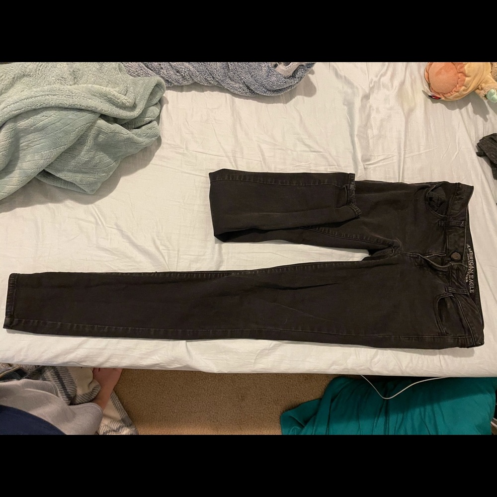 AE Super Stretch black Jeggings